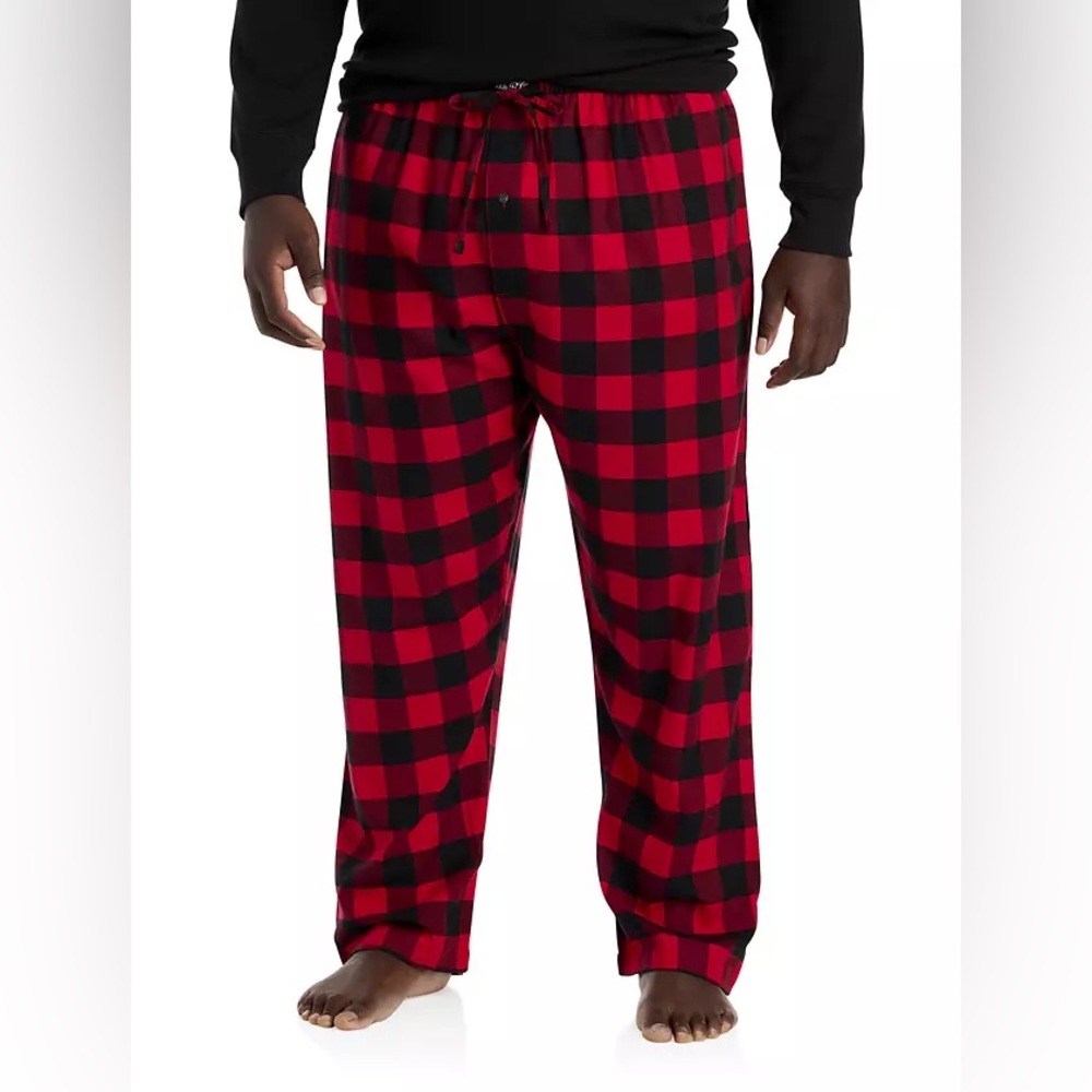 Men’s Red Plaid Flannel Pajama Pants Multiple Sizes